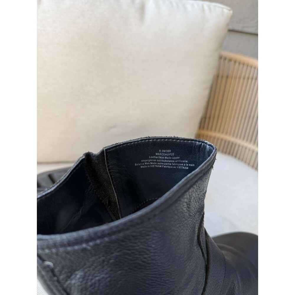 Karl Lagerfeld Marceau Combat Boots Black Leather Crystal Buckle Women’s 8.5 - Picture 4 of 6